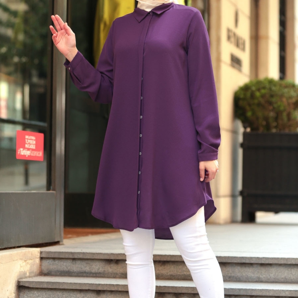Women's Purple Long Sleeve Top/Tunic
